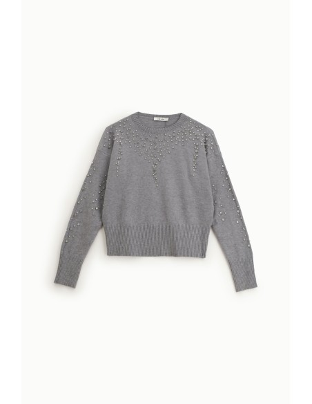 Camisola de Gola Redonda com Aplicações Luminosas Dixie