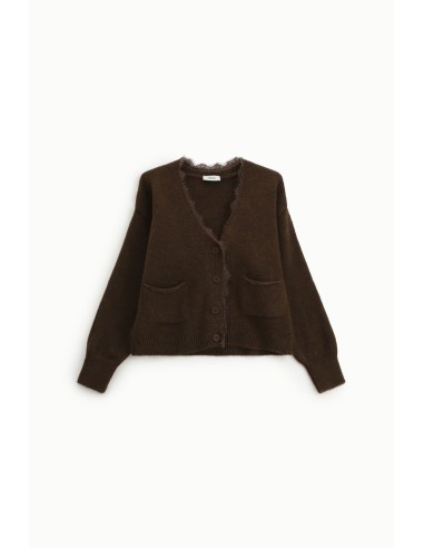 Cardigan com decote em V e bolsos frontais Dixie