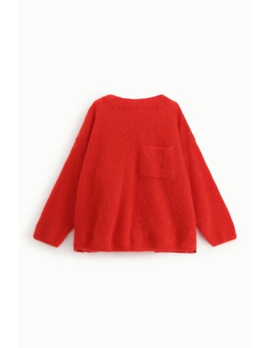Camisola de gola redonda com bolso aplicado Dixie