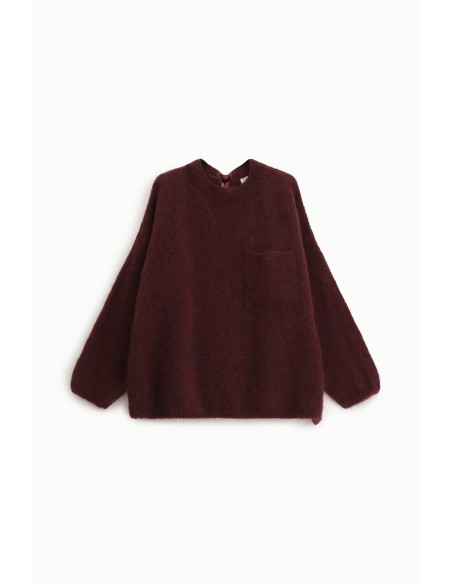 Camisola Gola Redonda com Bolso Aplicado Dixie