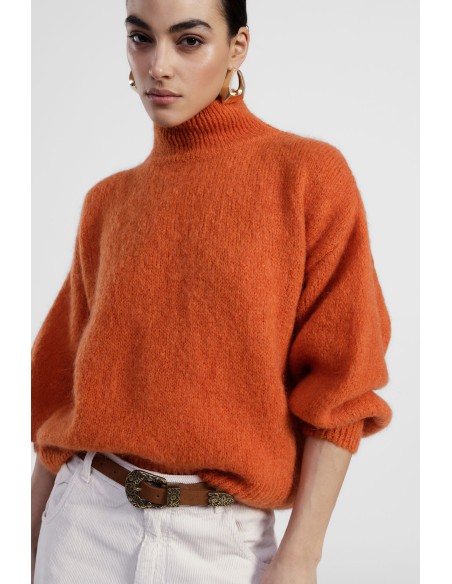 Camisola de gola alta com mangas compridas e largas Dixie