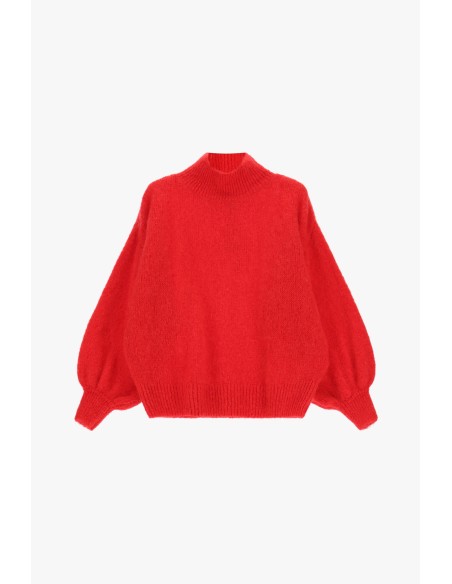 Camisola de gola alta mangas compridas e largas Dixie