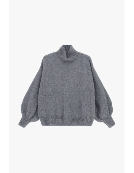 Camisola de Gola Alta Mangas Compridas e Largas Dixie