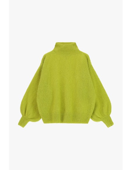 Camisola de Gola Alta Mangas Compridas Largas Dixie