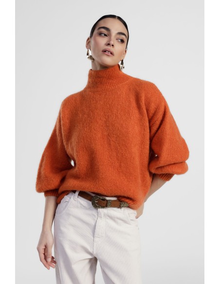 Camisola de gola alta com mangas largas e compridas Dixie