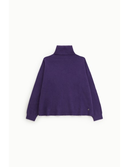 Gola Alta Corte Regular Com Bainha E Punhos Canelados Dixie