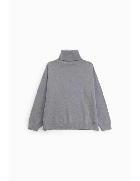 Camisola de gola alta corte regular com bainha e punhos em canelado Dixie