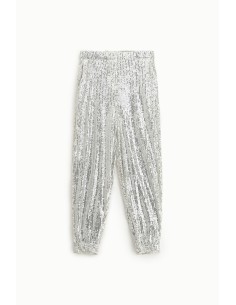 Pantaloni Jogging Con Paillettes E Fondo Elasticizzato Dixie - Vest... 2