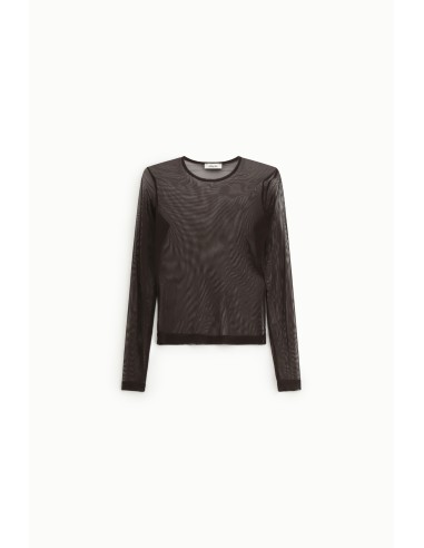 T-shirt de mangas compridas com efeito transparente Dixie