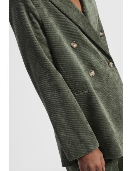 Blazer Cruzado Em Veludo Cotelê Dixie - Vestiti Firmati Life Smiles