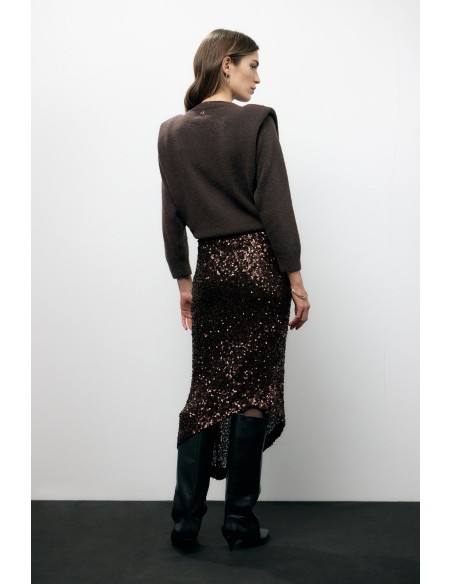 Gonna Asimmetrica Con Paillettes Taglio Geometrico Dixie - Vestiti ...