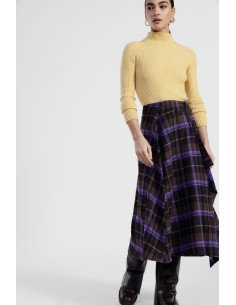 Gonna A Quadri Con Pieghe Asimmetriche Dixie - Vestiti Firmati Life...