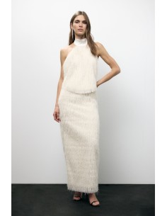 Gonna Lunga Con Texture Effetto Pelliccia Dixie - Vestiti Firmati L...