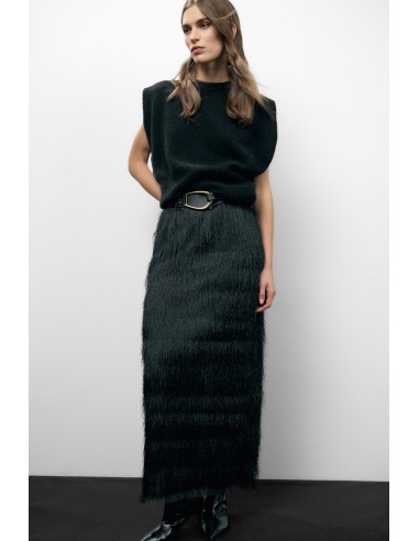 Gonna Lunga Con Texture Effetto Pelliccia Dixie - Vestiti Firmati L...