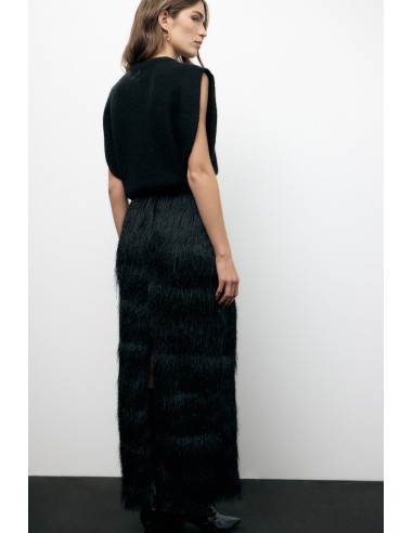 Gonna Lunga Con Texture Effetto Pelliccia Dixie - Vestiti Firmati L...