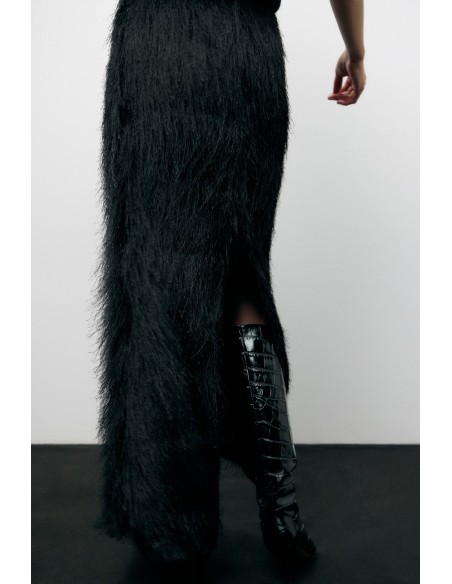 Gonna Lunga Con Texture Effetto Pelliccia Dixie - Vestiti Firmati L...