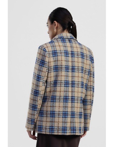 Blazer Xadrez com Lapela e Botões Dixie