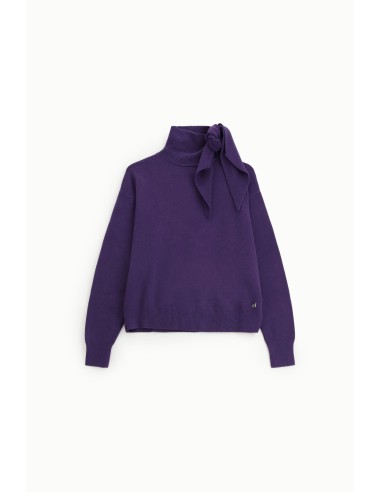 Camisola de gola alta com laço lateral Dixie