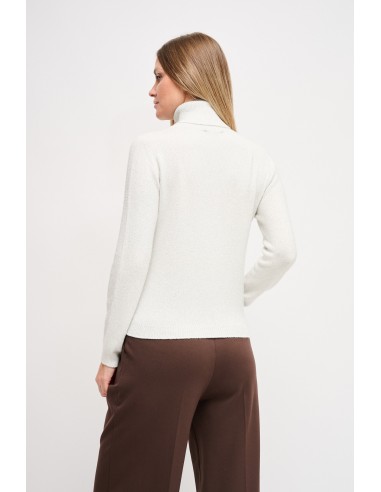 Camisola em lurex com gola alta Maryley