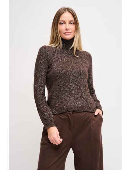 Camisola em Lurex com Gola Alta Maryley