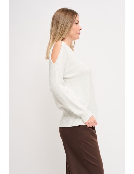 Camisola em lurex com cut-out Maryley