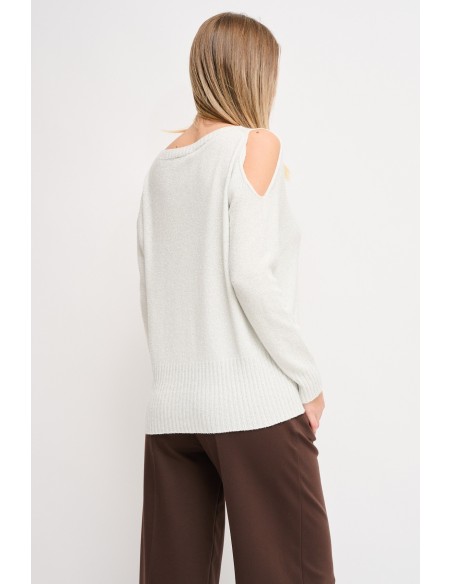 Camisola em lurex com cut-out Maryley