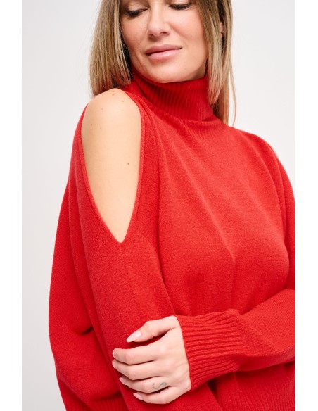 Camisola com gola alta e recorte Maryley