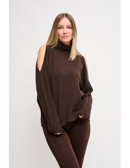 Camisola com gola alta e recorte Maryley
