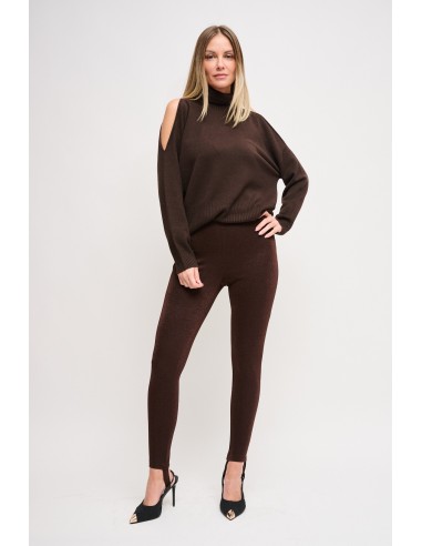 Calças Lurex com Polainas Maryley