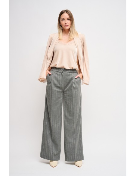 Pantaloni A Palazzo Gessati Maryley - Vestiti Firmati Life Smiles