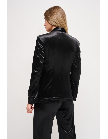 Blazer monopetto em veludo Maryley