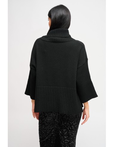 Camisola de gola alta oversize com manga 3/4 Maryley