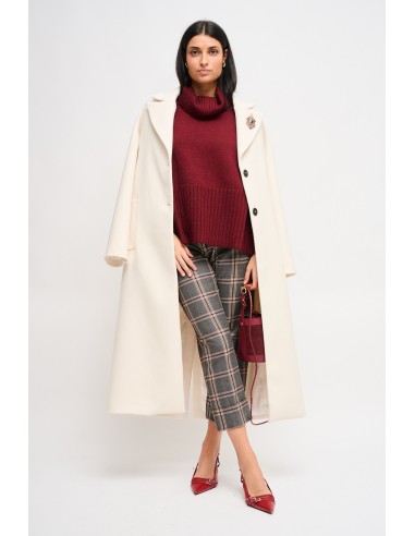 Camisola Gola Alta Oversize com Manga 3/4 Maryley