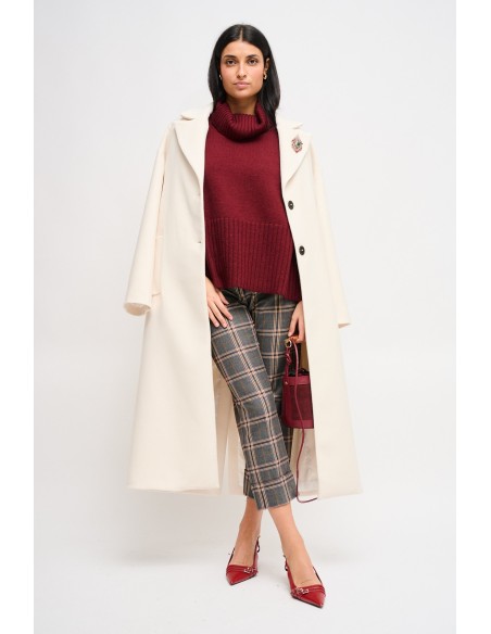 Camisola Gola Alta Oversize com Manga 3/4 Maryley