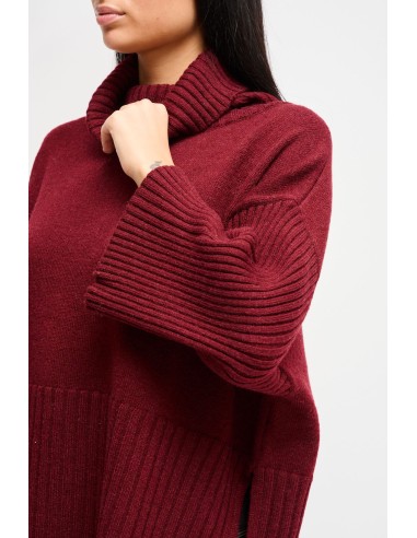 Camisola gola alta oversize com manga 3/4 Maryley