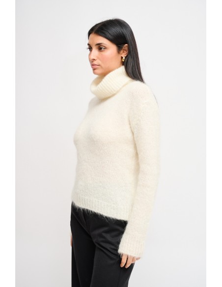 Camisola de gola alta curta em mohair Maryley