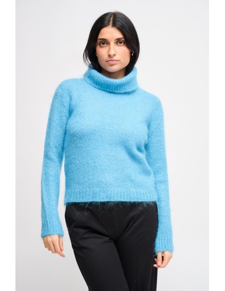 Dolcevita Cropped em Mohair Maryley