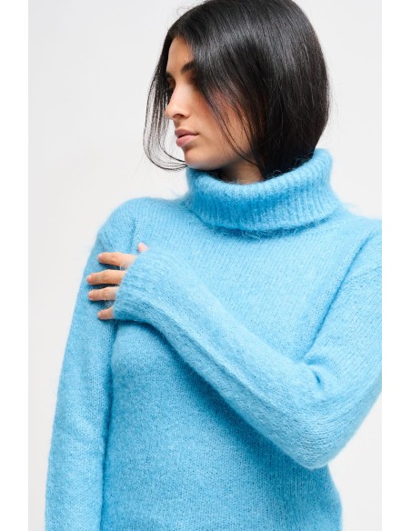 Dolcevita Cropped em Mohair Maryley