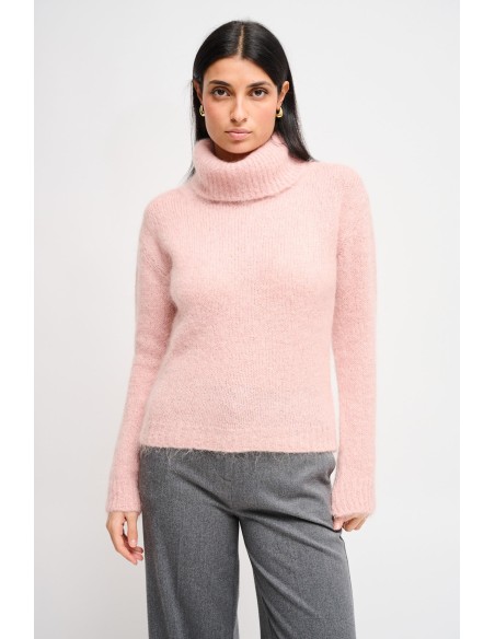 Dolcevita cropped em mohair Maryley