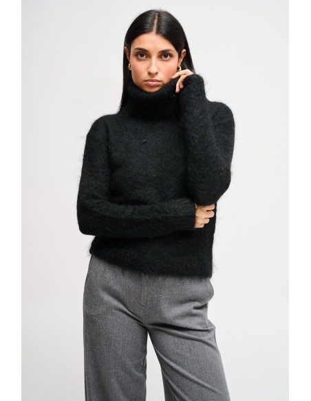Dolcevita Cropped em Mohair Maryley