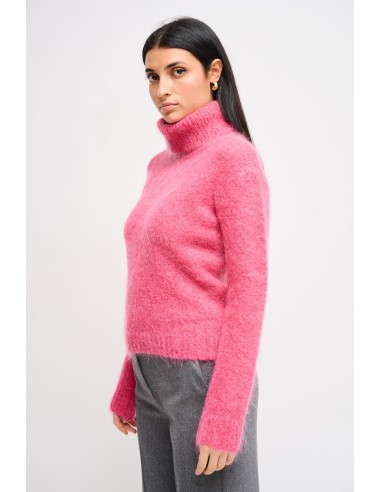 Camisola gola alta cropped em mohair Maryley