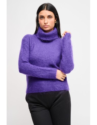 Cropped de gola alta em mohair Maryley