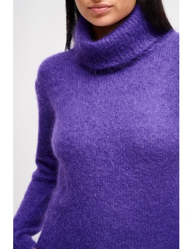 Camisola cropped de gola alta em mohair Maryley