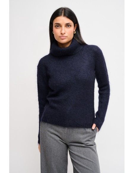 Camisola de gola alta cropped em mohair Maryley
