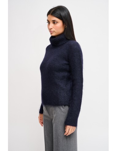 Gola alta cropped em mohair Maryley