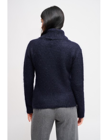 Camisola de gola alta cropped em mohair Maryley