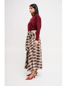 Gonna Check Con Nodo Effetto Maniche Maryley - Vestiti Firmati Life... 2