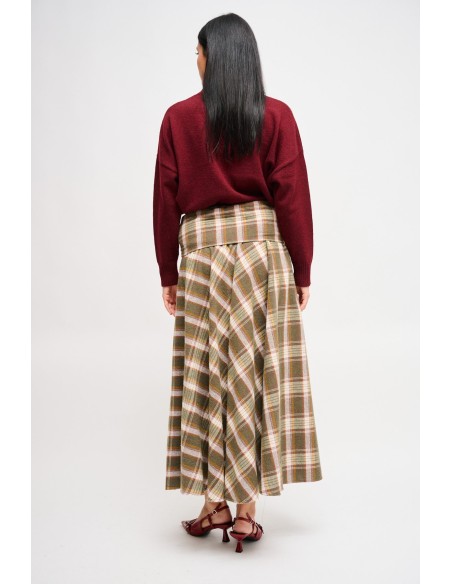 Gonna Check Con Nodo Effetto Maniche Maryley - Vestiti Firmati Life...