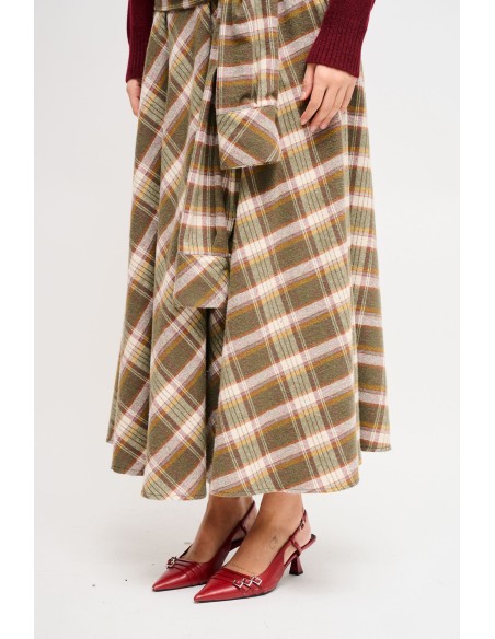 Gonna Check Con Nodo Effetto Maniche Maryley - Vestiti Firmati Life...