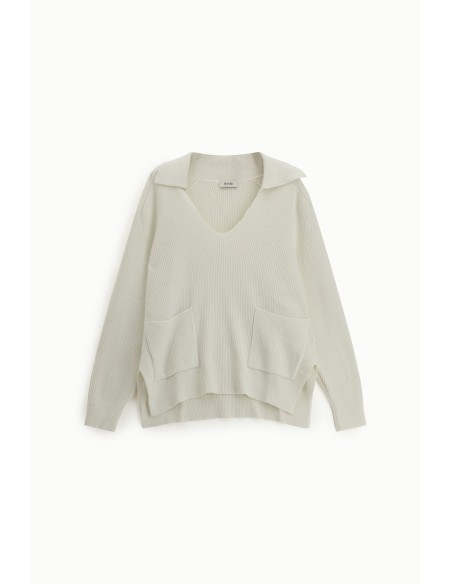 Camisola Com Bolsos E Gola Ampla Dixie - Vestiti Firmati Life Smiles